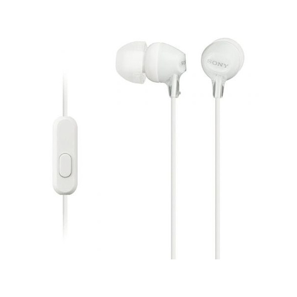 Auriculares Intrauditivos Sony MDR-EX15AP/ con Micrófono/ Jack 3.5/ Blancos