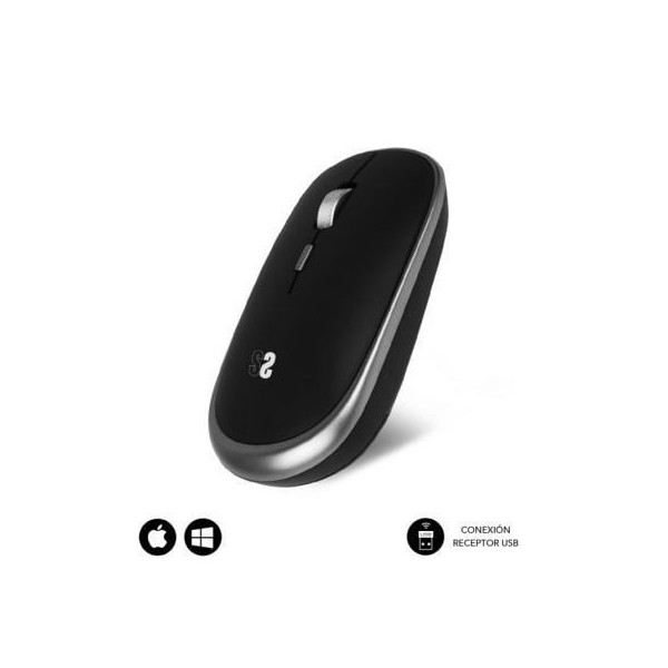 Ratón Mini Inalámbrico Subblim Wireless Mini/ Hasta 1600 DPI/ Gris Espacial