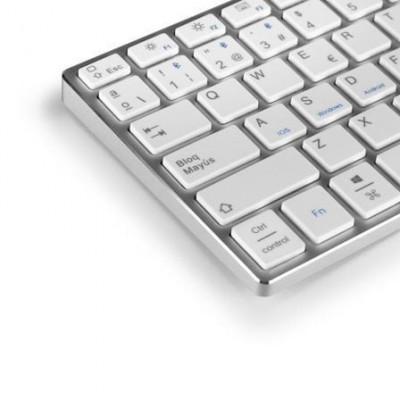 Teclado Compacto Inalámbrico por Bluetooth Subblim Advance Compact/ Plata