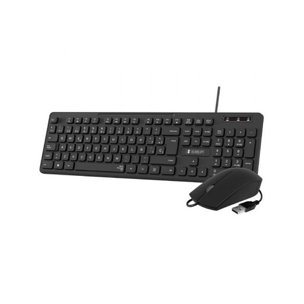 Teclado y Ratón Subblim Combo Business Slim CSSK01/ Negro