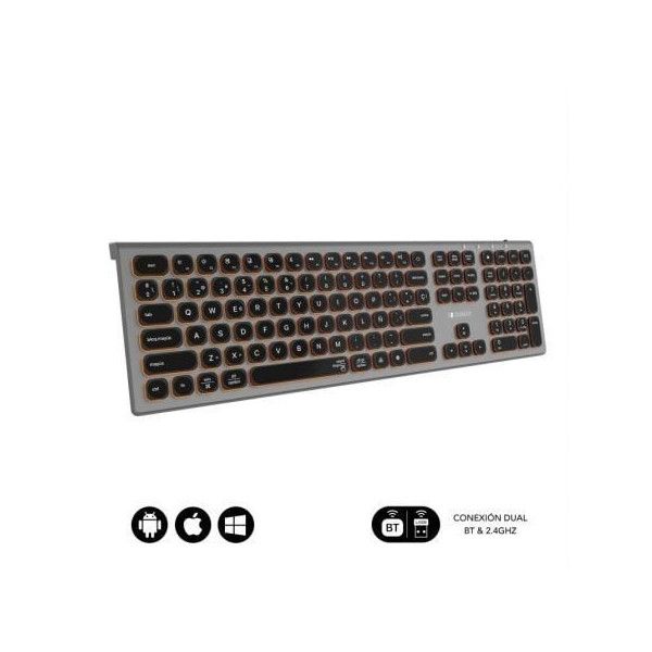 Teclado Inalámbrico Subblim Master/ Gris y Negro