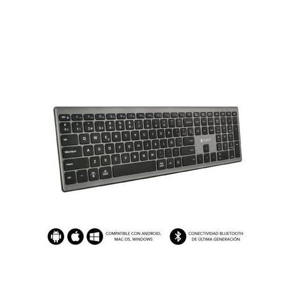 Teclado Inalámbrico por Bluetooth Subblim 2PUE201 Pure Extended/ Gris