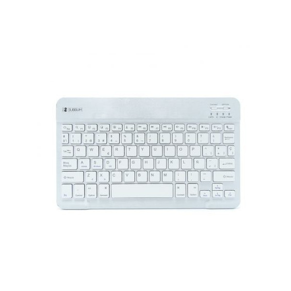 Teclado Compacto Inalámbrico por Bluetooth Subblim Smart/ Plata