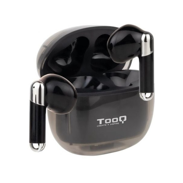 Auriculares Bluetooth TooQ Onyx TQBWH-0054B con estuche de carga/ Autonomía 4h/ Negros