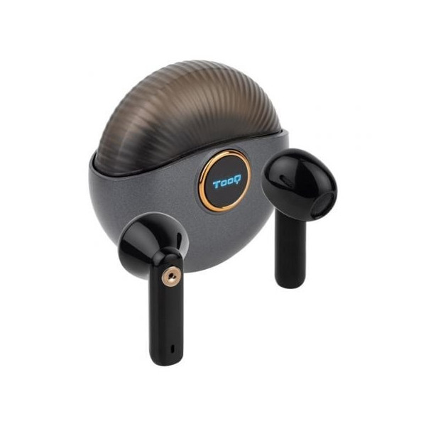 Auriculares Bluetooth TooQ Snail TQBWH-0060G con estuche de carga/ Autonomía 4h/ Grises y Negros