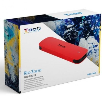 Caja Externa para Disco SSD M.2 NVMe TooQ TQE-2201R/ USB 3.1 Gen2/ Sin tornillos