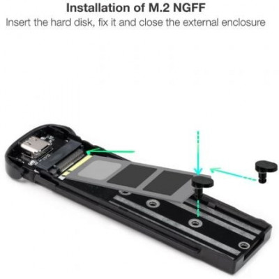 Caja Externa para Disco SSD M.2 NGFF TooQ TQE-2202BR/ USB 3.1 Gen2/ Sin tornillos