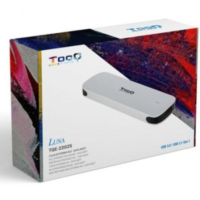 Caja Externa para Disco SSD M.2 NGFF TooQ TQE-2202S/ USB 3.1 Gen2/ Sin tornillos