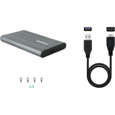 Caja Externa para Disco Duro de 2.5" TooQ TQE-2503G/ USB 3.1/ Sin Tornillos