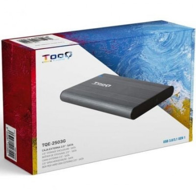 Caja Externa para Disco Duro de 2.5" TooQ TQE-2503G/ USB 3.1/ Sin Tornillos