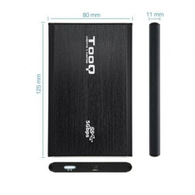 Caja Externa para Disco Duro de 2.5" TooQ TQE-2529B/ USB 3.1