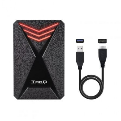 Caja Externa Gaming para Disco Duro de 2.5" TooQ TQE-2550RGB/ USB 3.1/ Sin tornillos