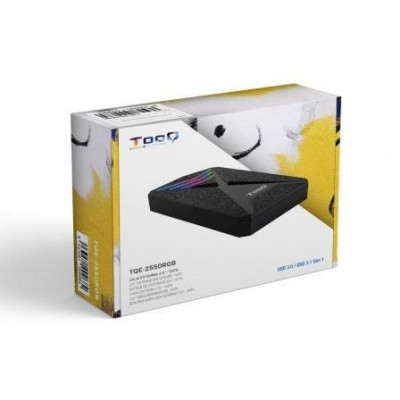 Caja Externa Gaming para Disco Duro de 2.5" TooQ TQE-2550RGB/ USB 3.1/ Sin tornillos