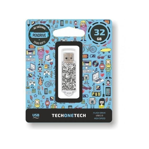 Pendrive 32GB Tech One Tech Art-Deco USB 2.0