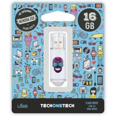 Pendrive 16GB Tech One Tech Calavera Maya USB 2.0