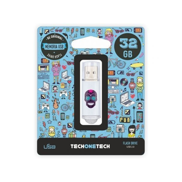 Pendrive 32GB Tech One Tech Calavera Maya USB 2.0