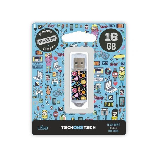 Pendrive 16GB Tech One Tech Candy Pop USB 2.0