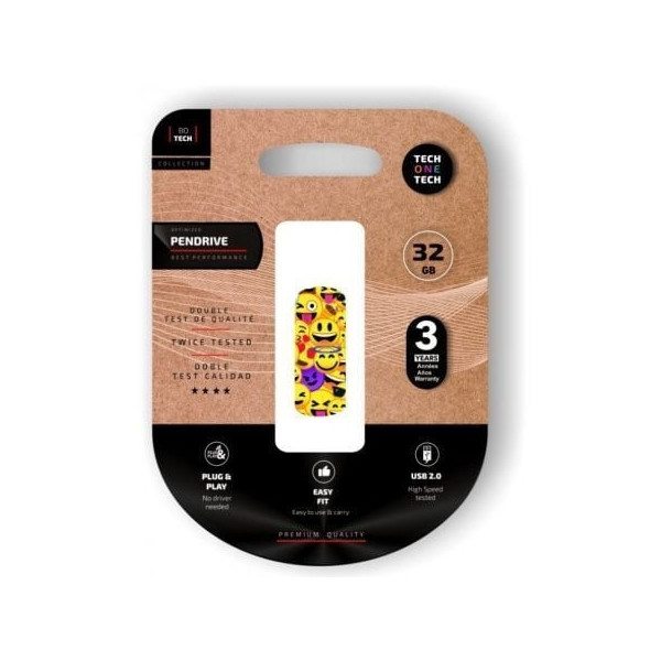 Pendrive 32GB Tech One Tech Emoji collage USB 2.0