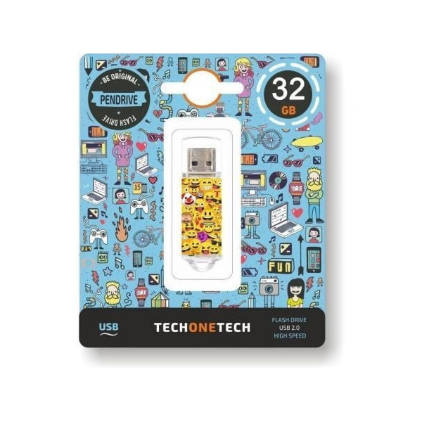 Pendrive 32GB Tech One Tech Emojis USB 2.0