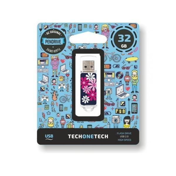 Pendrive 32GB Tech One Tech Flower Power USB 2.0