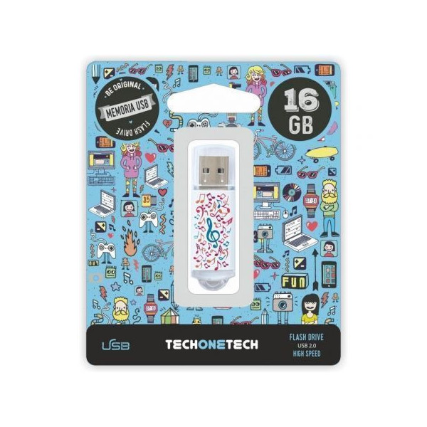 Pendrive 16GB Tech One Tech Music Dream USB 2.0