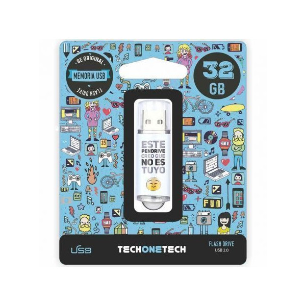 Pendrive 32GB Tech One Tech No Es Tuyo USB 2.0