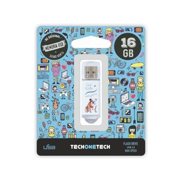 Pendrive 16GB Tech One Tech Que vida mas Perra USB 2.0