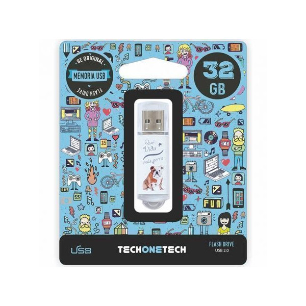 Pendrive 32GB Tech One Tech Que vida mas Perra USB 2.0