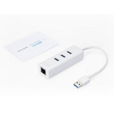 Hub USB 3.0 TP-Link UE330/ 3xUSB/ 1xRJ45/ Blanco