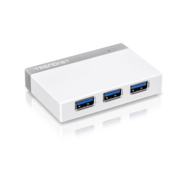 Hub MicroUSB Trendnet TU3-H4/ 4xUSB/ Blanco y Gris