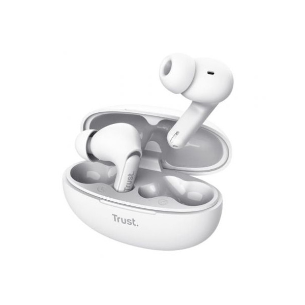 Auriculares Bluetooth Trust Yavi ENC con estuche de carga/ Blancos