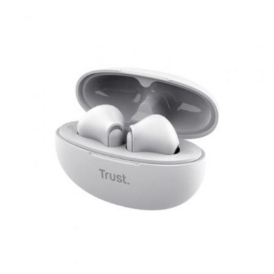 Auriculares Bluetooth Trust Yavi ENC con estuche de carga/ Blancos