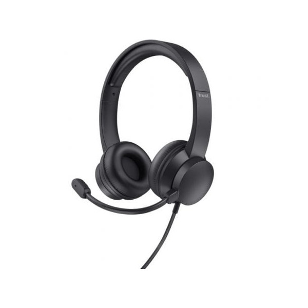 Auriculares Trust HS-201 USB/ con Micrófono/ USB/ Negros