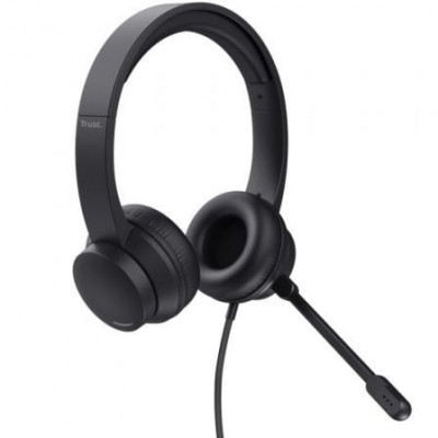 Auriculares Trust HS-201 USB/ con Micrófono/ USB/ Negros