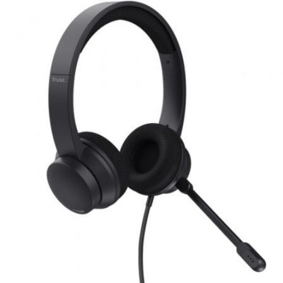 Auriculares Trust HS-260/ con Micrófono/ USB/ Negros