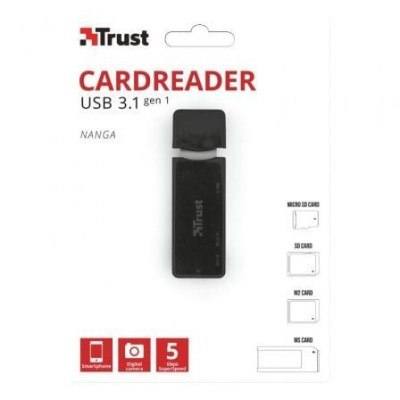 Lector de Tarjetas Externo Trust Nanga 21935/ USB 3.1