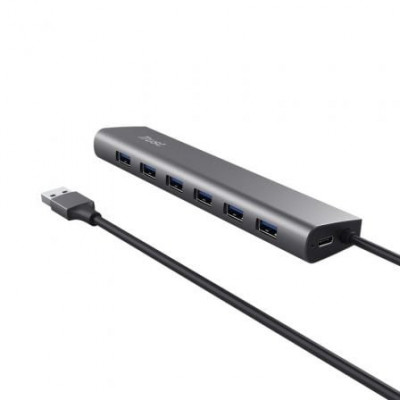 Hub USB 3.2 Gen1 Trust Halyx/ 7xUSB/ 1xUSB-C