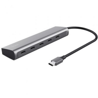 Hub USB Tipo-C Trust Halyx/ 4xUSB Tipo-C/ 1xUSB Tipo-C PD