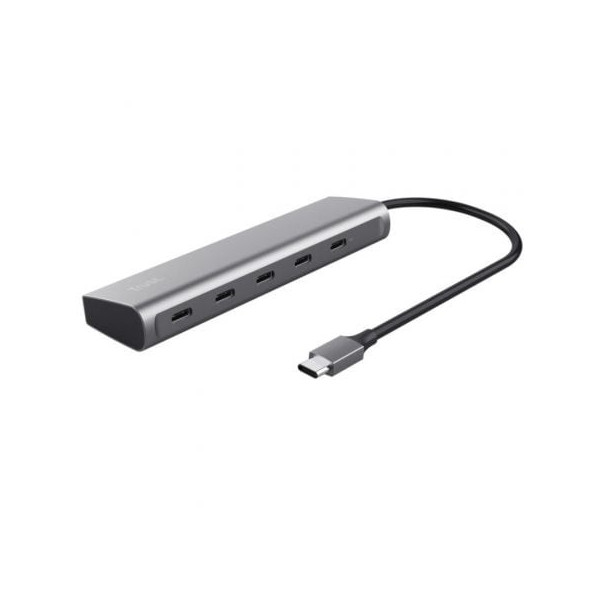 Hub USB Tipo-C Trust Halyx/ 4xUSB Tipo-C/ 1xUSB Tipo-C PD