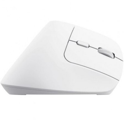 Ratón Ergonómico Inalámbrico por Bluetooth Trust Bayo+/ Batería Recargable/ Hasta 2400 DPI/ Blanco