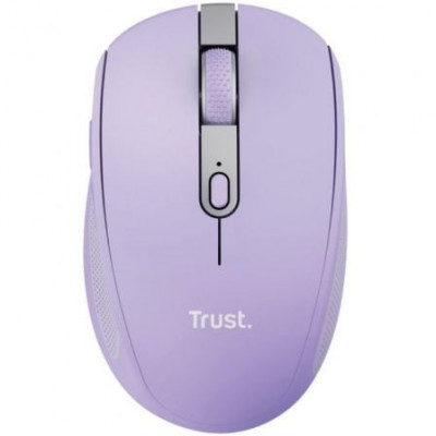 Ratón Inalámbrico por Bluetooth Trust Ozaa Compact Wireless/ Batería recargable/ Hasta 3200 DPI/ Morado