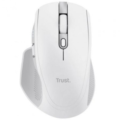 Ratón Inalámbrico por Bluetooth Trust Ozaa+/ Batería recargable/ Hasta 3200 DPI/ Blanco