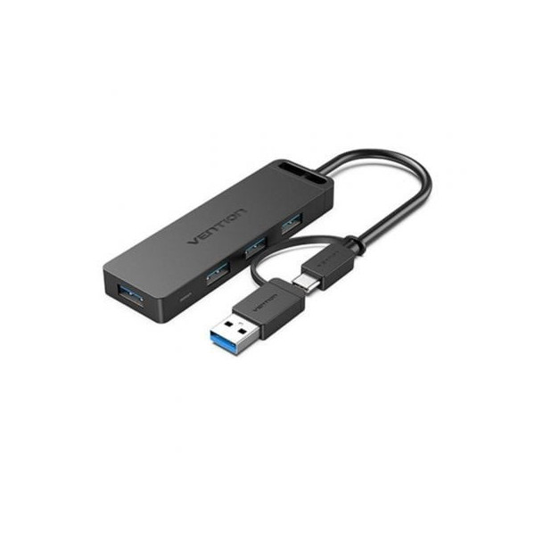 Hub USB 3.0 y Tipo-C Vention CHTBB/ 4xUSB/ USB Tipo-C PD