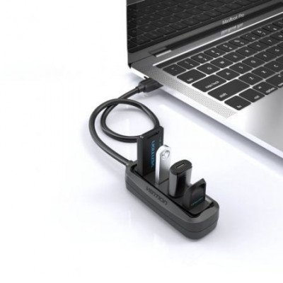 Hub USB Vention VAS-J43-B015/ 4xUSB/ 15cm