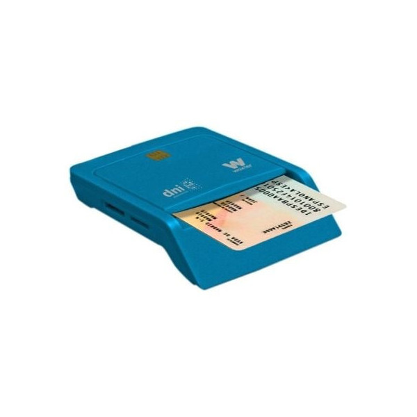 Lector de DNI y Tarjetas Woxter Combo PE26-146/ Azul/ USB 2.0