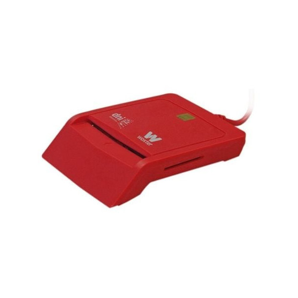 Lector de DNI y Tarjetas Woxter Combo PE26-148/ Rojo/ USB 2.0