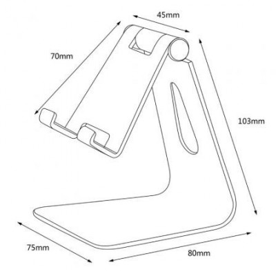 Soporte para Smartphone/Tablet Aisens MS1PM-081/ Plata