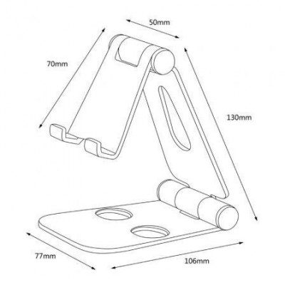 Soporte para Smartphone/Tablet Aisens MS2PXL-092/ Plata