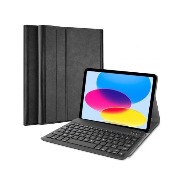 Funda con Teclado Just In Case 8327857 Bluetooth para Tablet para iPad 10ª Generación de 10.9"/ Negra