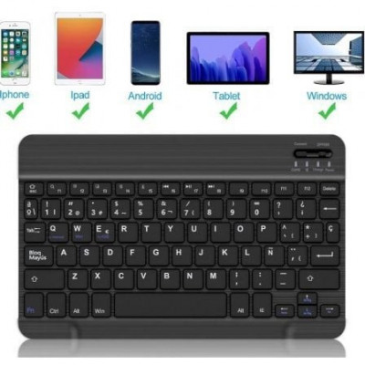 Funda con Teclado Just In Case 8327857 Bluetooth para Tablet para iPad 10ª Generación de 10.9"/ Negra